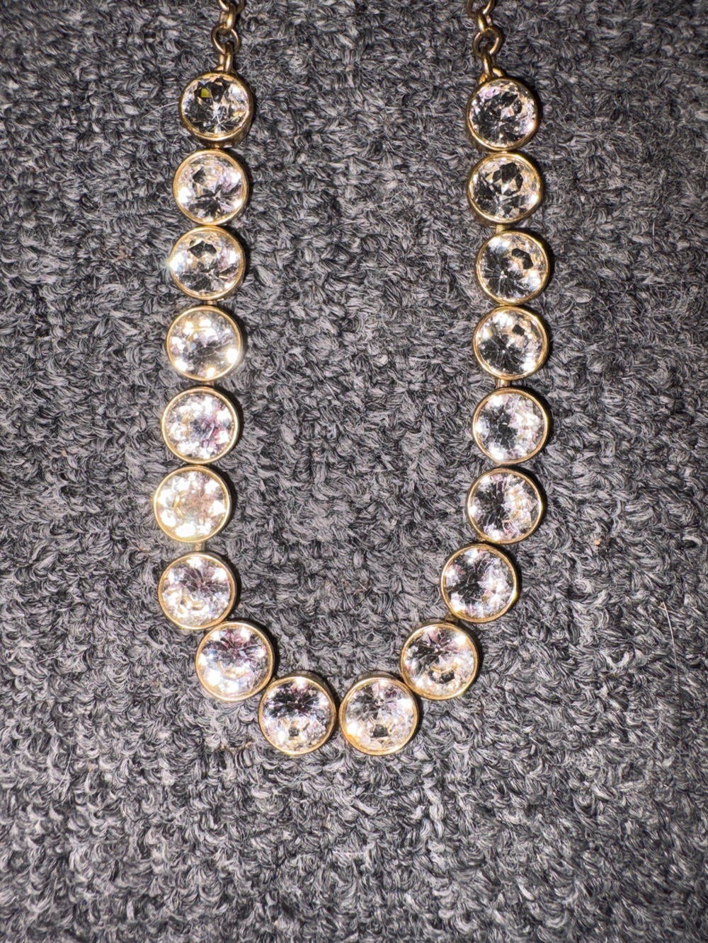 J. Crew Antique Gold Rhinestone Necklace